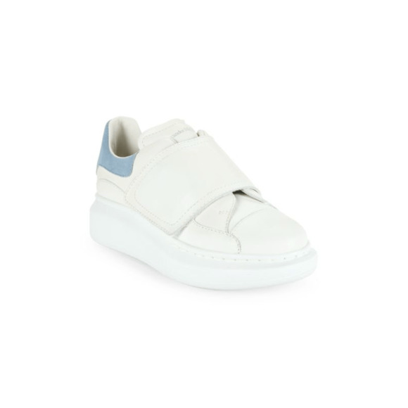 Alexander McQueen NIB Kid’s Low Top Leather Sneakers in White Size 10 Toddler - Picture 4 of 11